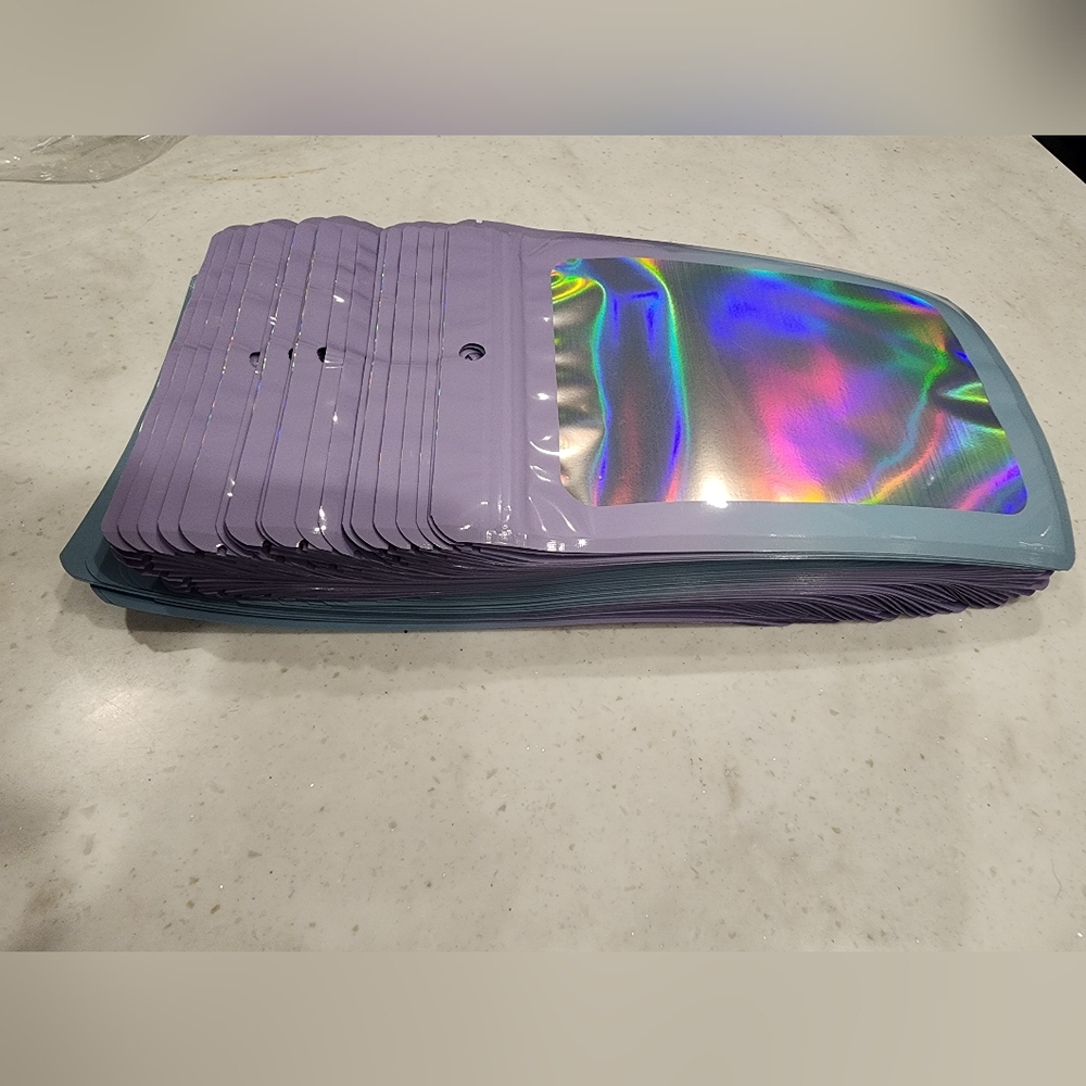 100 Pieces Resealable Mylar Bags Pouches with Clear Window Ombre 5x8 Inch NWT - Picture 6 of 16